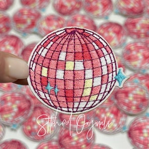 Disco Ball Patch, Trucker Cap Patch, Iron On, DIY patch, Disco Ball