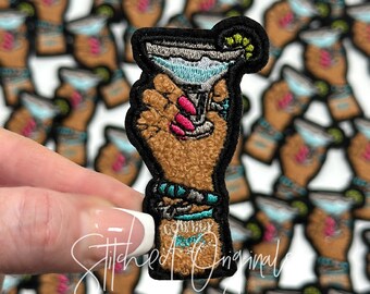 Margarita Chenille Patch, Cowboy Tears Trucker Cap Iron-On