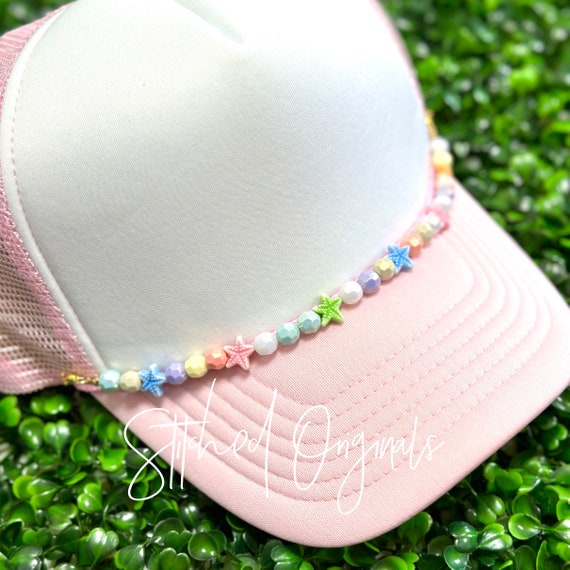 Starfish Trucker Hat Chain, Multi Color Cap Chain