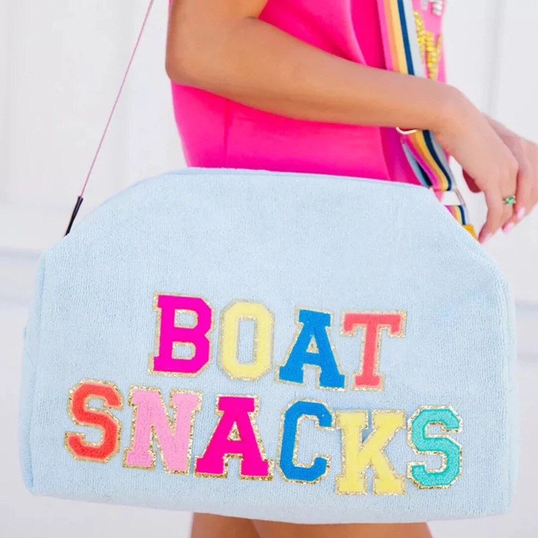 Terry Cloth Duffle Bag, DIY Duffle Bag, Chenille Letter Duffle Bag Etsy