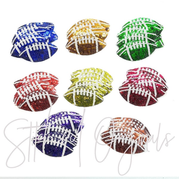 Sequin Football Patch, Iron On Patch, Sequin Patch, Football