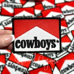 Embroidered Cowboys Patch, DIY Iron On Trucker Cap Applique