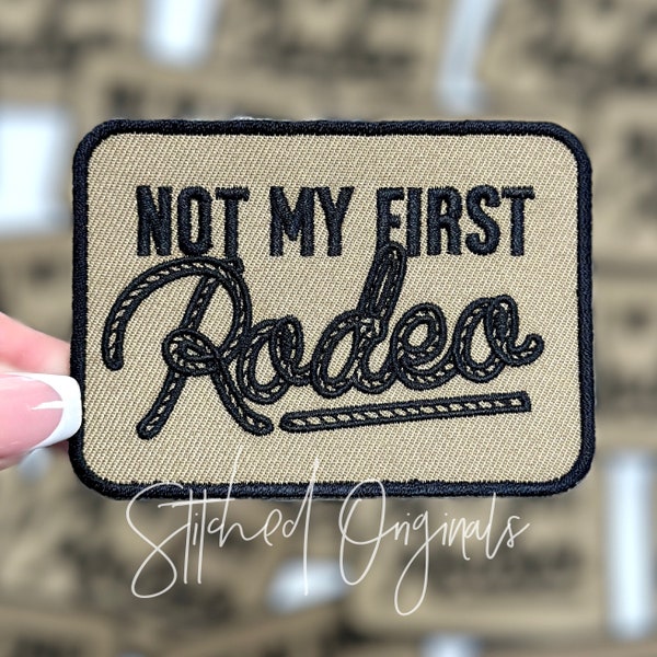 Not My First Rodeo Patch, Trucker Cap Patch, Iron On, DIY patch, Cowgirl Patch, Western Patch