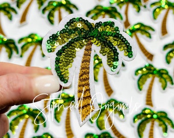 thumbnail image 2 of PAGOW 10 Pcs Green Coconut Palm Tree Iron On Jamaica 2 of 11