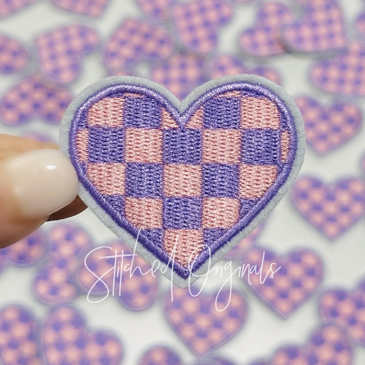 Crystal Saint Lavender Heart Wings Patch Embellished Trucker Hat Purple Pink Red STM - PEARL – Waycap INC main image 2
