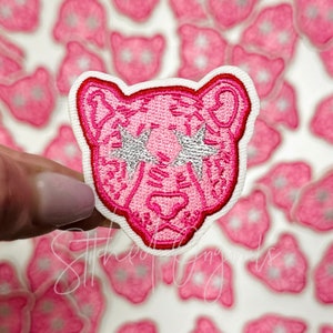 Pink Tiger Patch, Trucker Cap Patch, Iron On, DIY patch, Preppy Patch