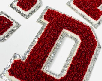 Scrawl - Deco Letters in Crimson - Half Yard
