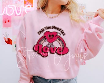 Love Chenille Patch, Sequin Iron On Patch, Valentine's Day DIY