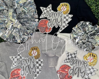 Sequin Baseball Game Day Patch, Iron On, DIY