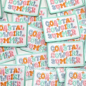 Coastal Cowgirl Embroidery Patch Multi Band