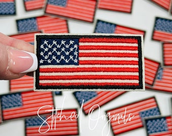 USA Flag Patch, Patriotic Iron On Applique