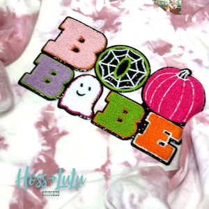 Boo Babe Chenille Patch, Halloween, diy, iron on patch