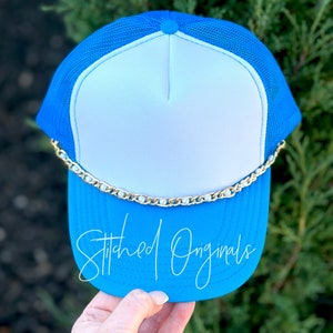 Pearl and Gold Link Hat Chain, Trucker Hat Chain