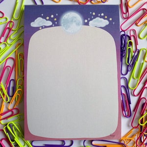 Blocco note Darcy&#39;s Moonlight A6, blocco note carino, blocco note divertente, piccolo blocco note, cancelleria divertente