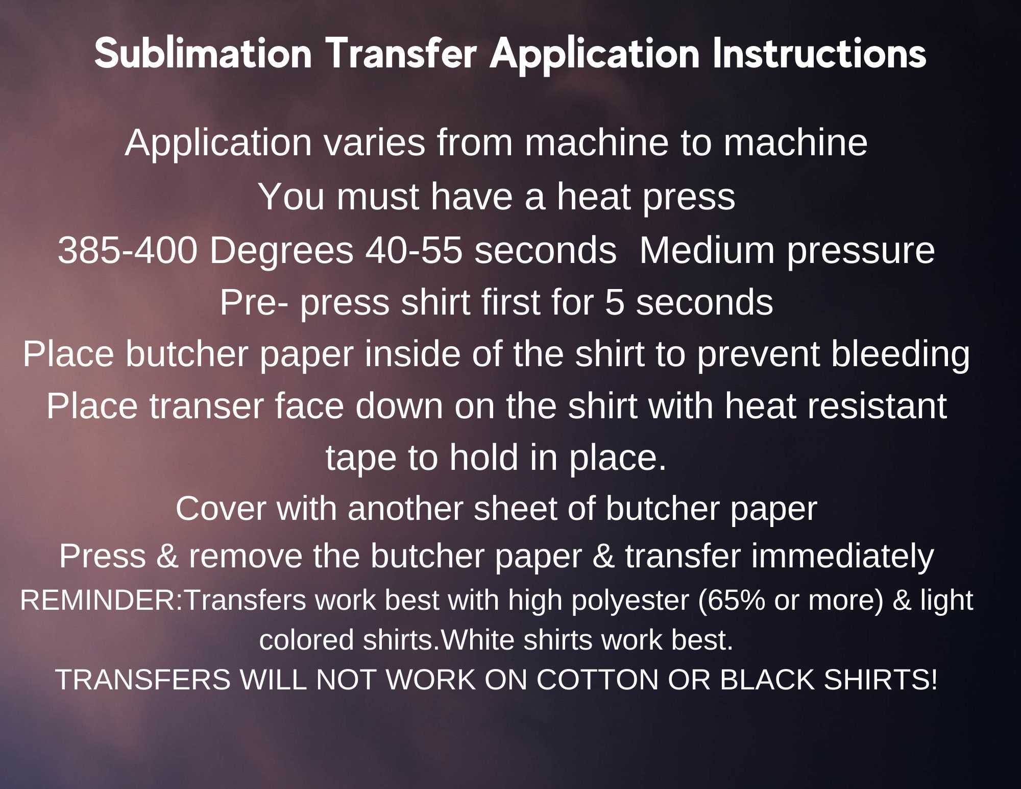 Sublimation Transfer Free Ready to Press Sublimation Etsy