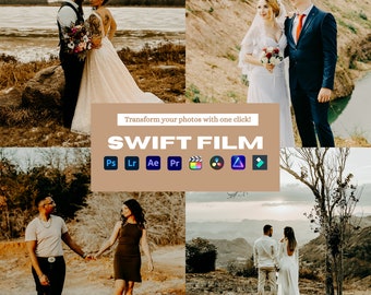 Swift Instant Film Couple Lightroom Mobile Preset Romance Wedding Photography Presets and Video LUTs