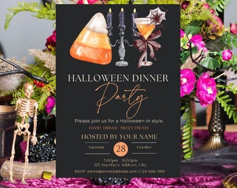 Halloween Dinner Party Invitation