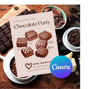 CHOCOLATE PARTY Digital Invitation Template