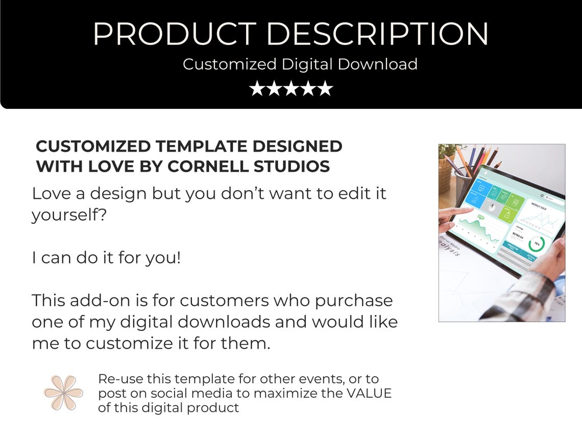 Customization Add-on for Digital Downloads - Etsy Canada