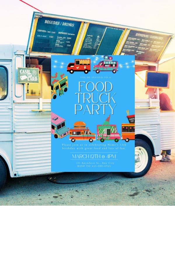 Modèle d'invitation numérique FOOD TRUCK PARTY