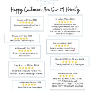 Our goal is to create beautiful designs that you enjoy and are easy to edit and use.  Here are a few of our 5 star reviews.