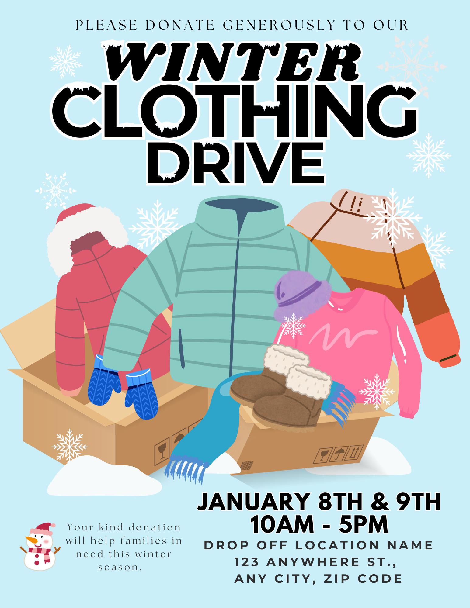 Image 2 for Clothing Drive Flyer Template