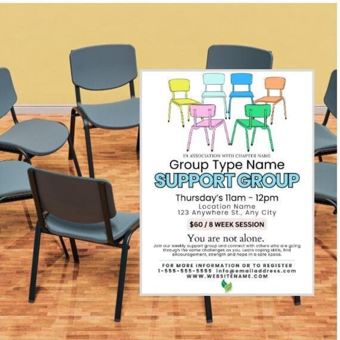Support Group Flyer: Editable Canva Template (digital Download) - Etsy