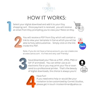 Your digital Bible Study template comes with easy instructions to access your file, edit and save through Canva