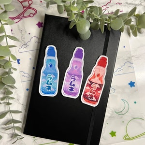 Ramune Drink Sticker, Clouds Drink Sticker, Japanese Drink Sticker, Kawaii Sticker, Japanese Kawaii Sticker