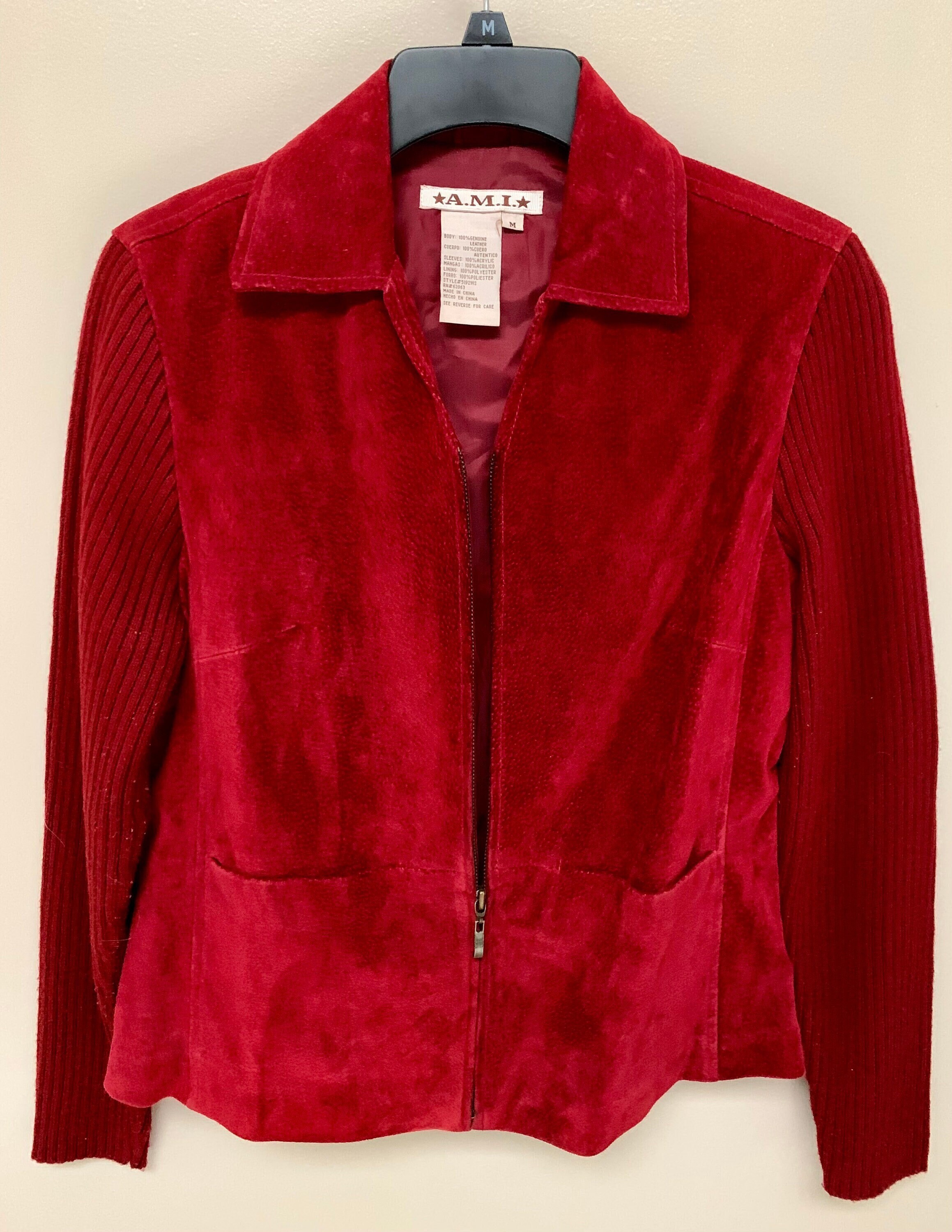 Red Suede Jacket - Etsy