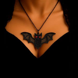 FSL Halloween Fledermaus Anhänger. Stickdatei für die Stickmaschine. Fledermaus-Anhänger aus Spitze. Halloween Schmuck. 10x10 Hoop. Sofort Download. PES und andere Formate