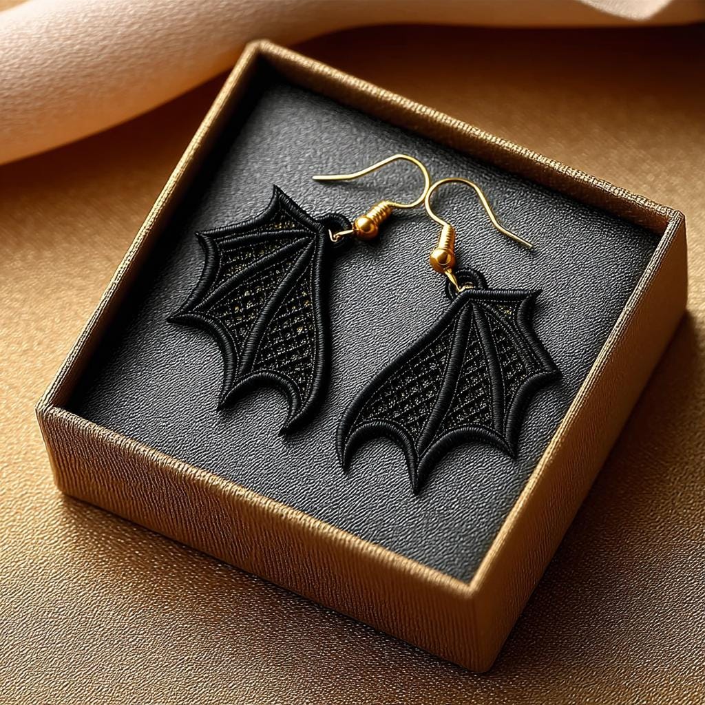 MAGICAL DESIGN シルバーピアス　コウモリ　BAT EARRING コウモリのシルバーピアス（両耳）-GINNEZU