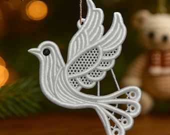 レノックス クリスマス 鳩の置物 – 1993 年コレクション、ウィングス