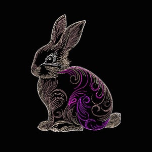 Machine Embroidery Easter Bunny , 7 Sizes. Easter Machine Embroidery Designs