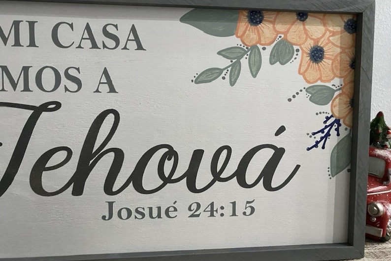 Joshua 24:15- Spanish Scripture/ farmhouse wall decor/Bible verse/faith wall art/ gift for any occasion/ Custom plaque
