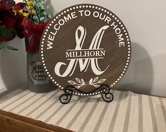 Personalized/Custom Wooden Rustic Tray / Lazy Susan/ Turntable Decorative tray