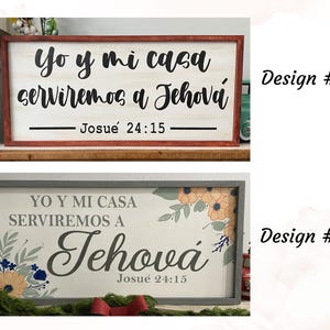 Joshua 24:15- Spanish Scripture/ farmhouse wall decor/Bible verse/faith wall art/ gift for any occasion/ Custom plaque
