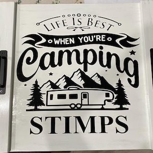 Personalized Camper Stove Top Cover: Wooden Noodle Board