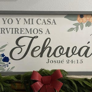 Joshua 24:15- Spanish Scripture/ farmhouse wall decor/Bible verse/faith wall art/ gift for any occasion/ Custom plaque