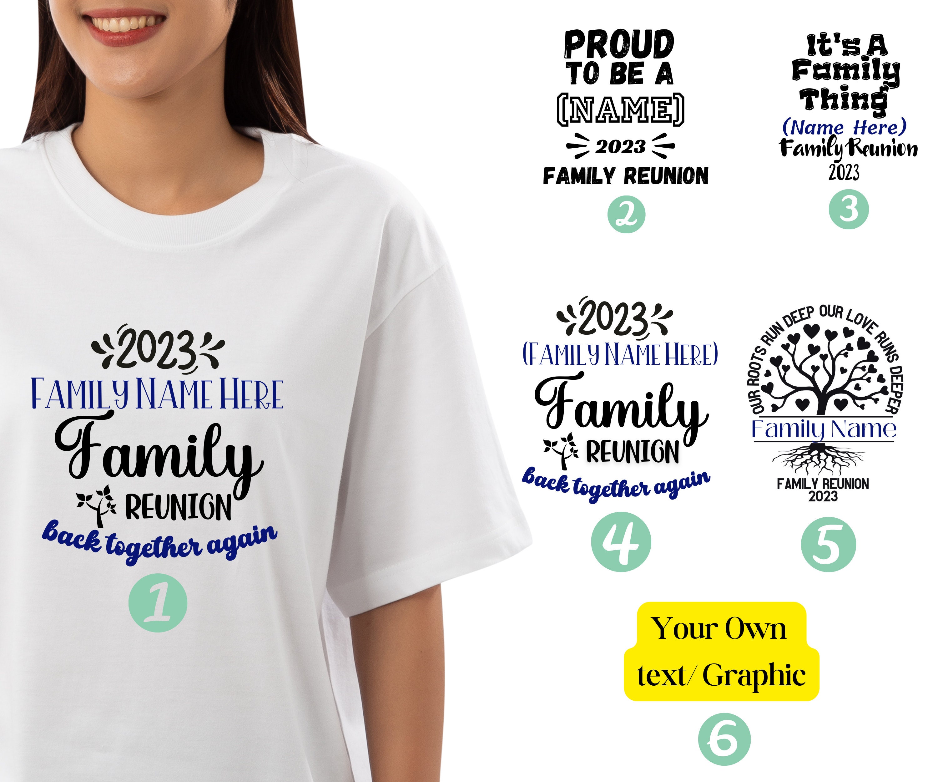 Screen Printed WHOLESALE T-shirts, Custom T-shirts, Personalized T-shirts  Family Reunion School Work Shirts Front & Back Printing 