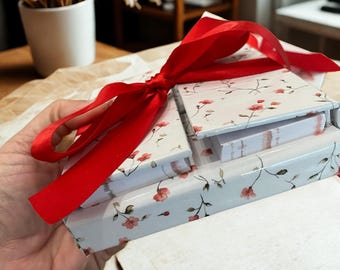 Personalized / Custom Foldable Notepad: Appreciation stationery gift note with bow