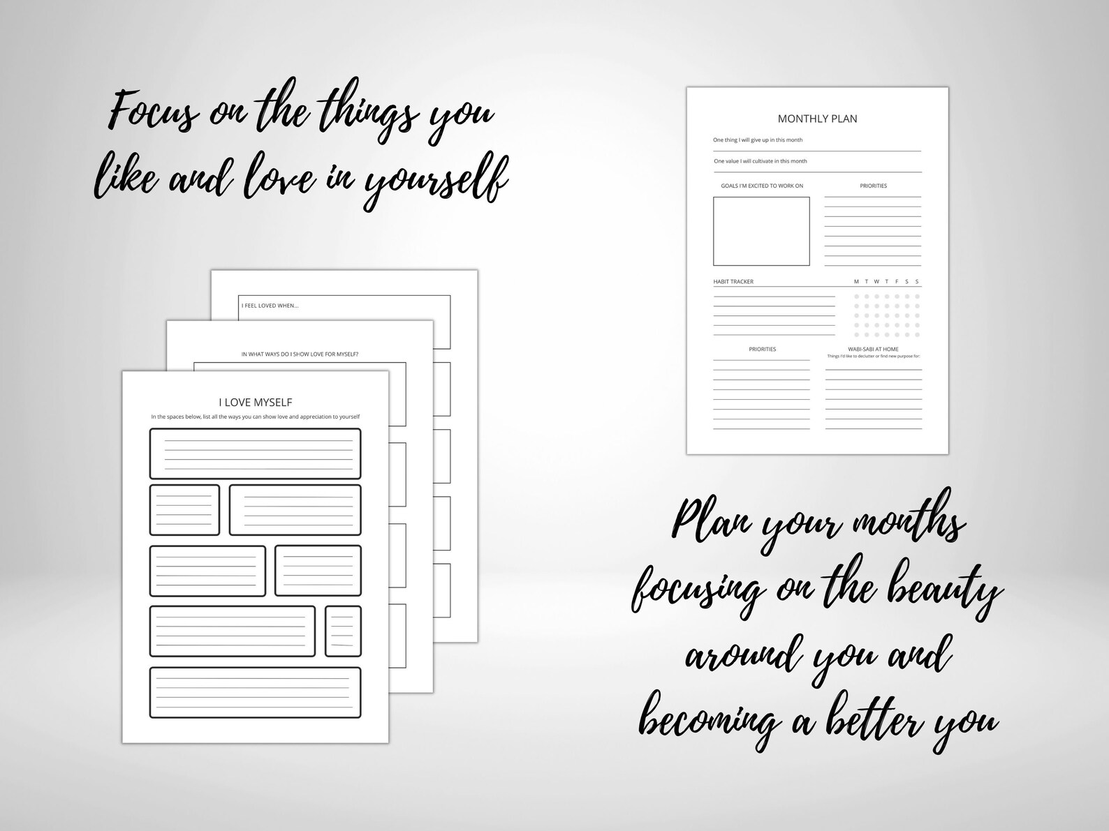 Japanese Planner Bundle Minimalist Printable, Find Your Ikigai, Kaizen ...