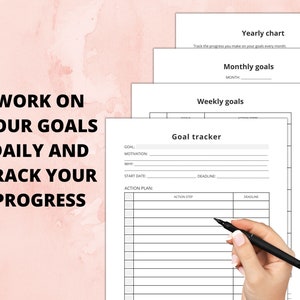 5 Year Goal Planner - Printable Workbook for Productivity. Track and ...