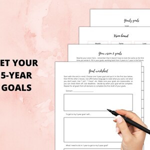 5 Year Planner Printable Workbook - Goal Planner for Productivity ...