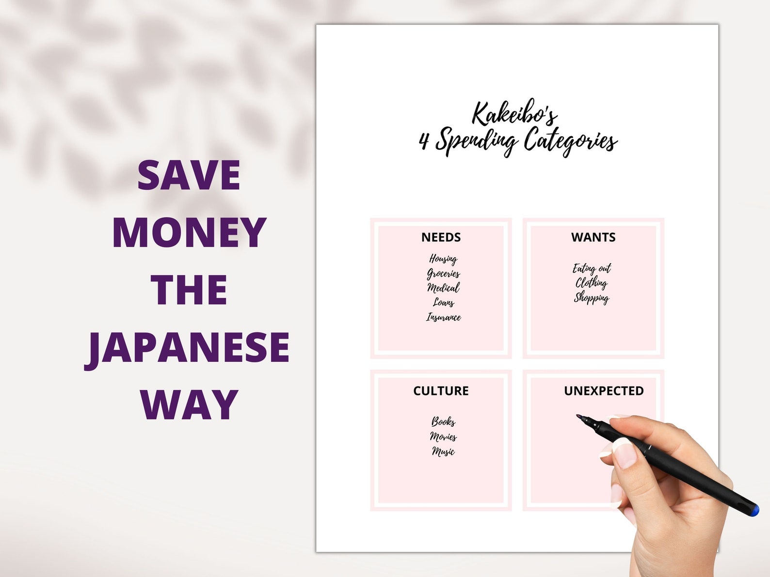Kakeibo Budget Planner, Kakeibo Journal, Big Happy Planner Printable Kakeibo Budget Planner, Kakeibo Journal, Big Happy Planner Printable