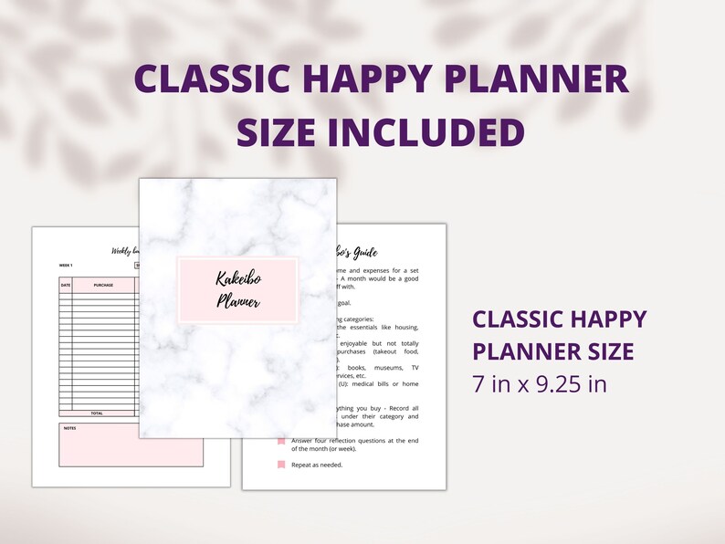 Kakeibo Journal, Budget Journal, Classic Happy Planner Inserts, Classic ...