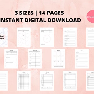 5 Year Planner Printable Workbook - Goal Planner for Productivity ...