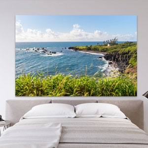 Beach along Road to Hana, Maui Hawaii, Ready to Hang Wall Art, Coastal Print, Metal Print, Tropical Beach, Ocean Art