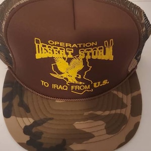 2 for one Desert Storm/ Iraqi war vintage hat&#39;s like new!