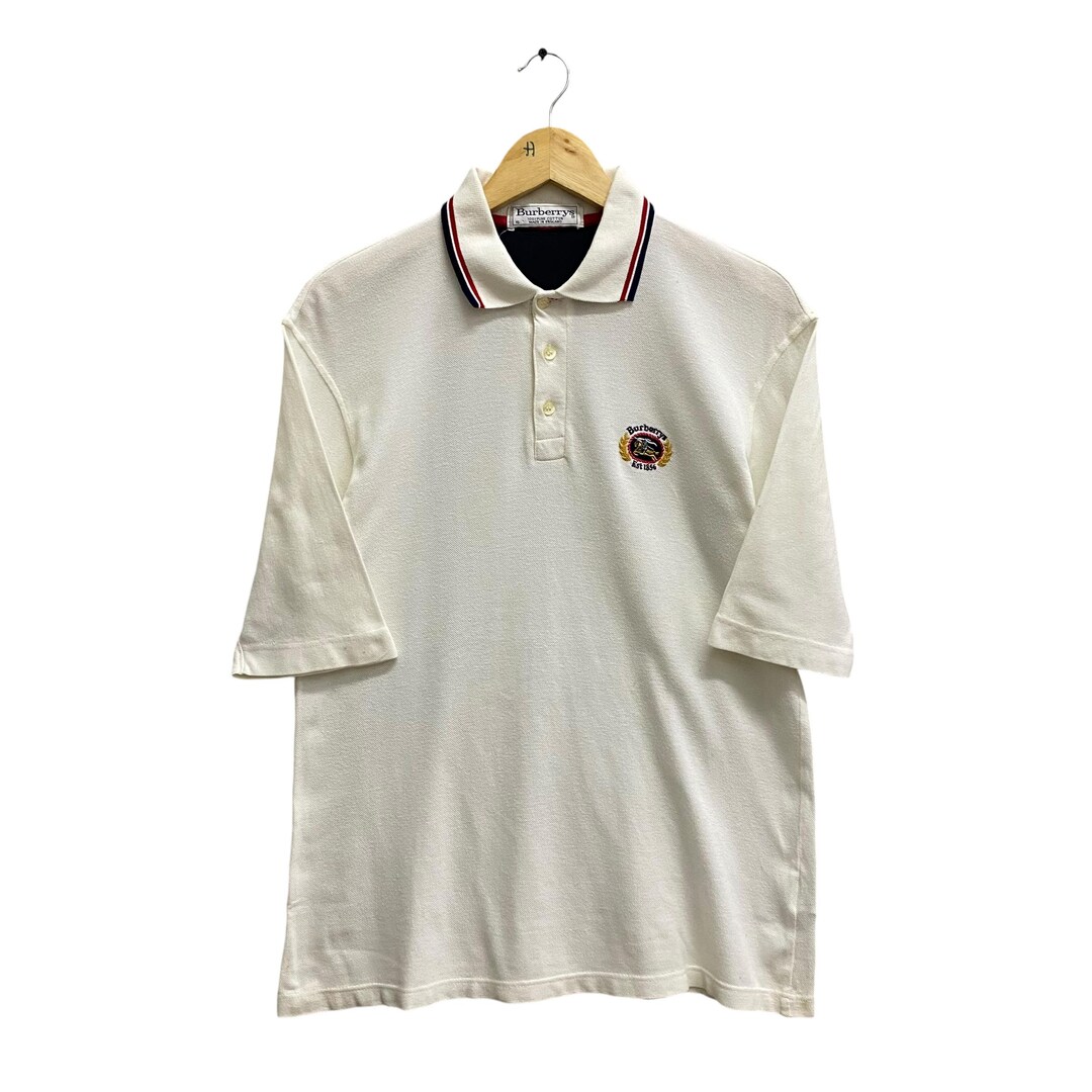 Burberry Blk Polo Shirt with Classic Vintage Design